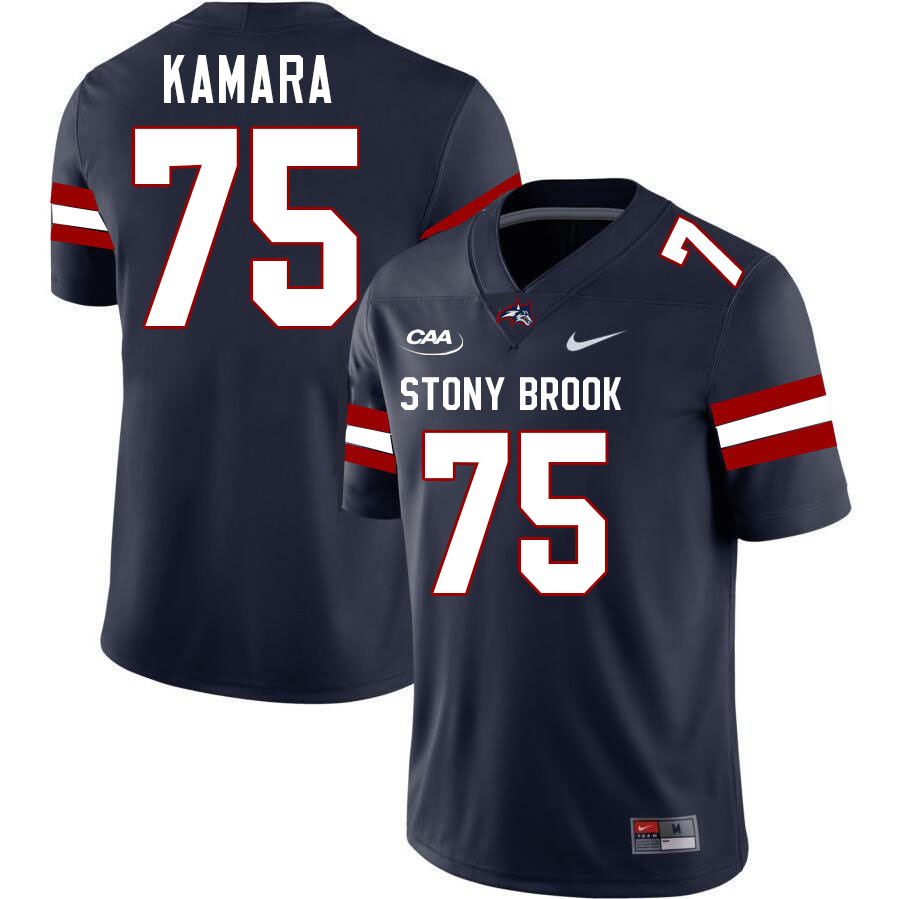 Stony Brook Seawolves #75 Sam Kamara College Football Jerseys,Uniforms-Navy